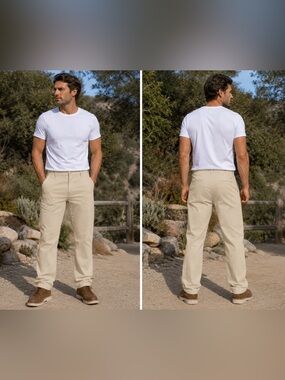 Teren Men's No Fly Zone Lightweight Traveler Pants in Khaki - GUC